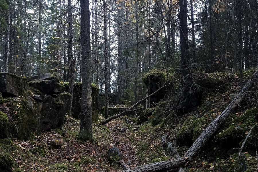 Deep within the dark forests lie the Finnish fortifications of Väliniemi, near Lake Onega.