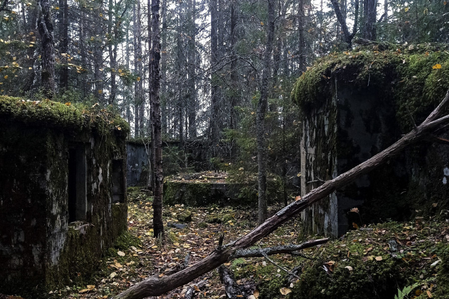 Deep within the dark forests lie the Finnish fortifications of Väliniemi, near Lake Onega.