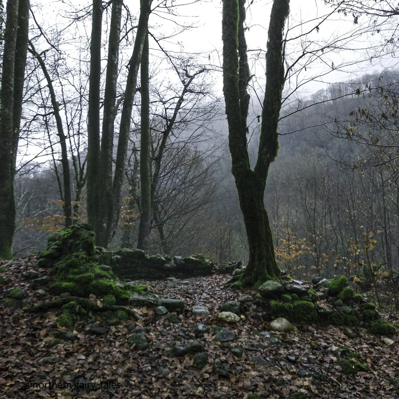 The Ruins of the Agua Church Amid January Mists